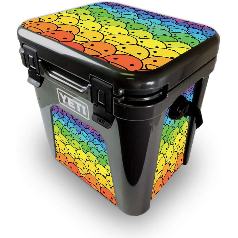 MightySkins YEROAD24-Happy Faces Skin for Yeti Roadie 24 Hard cooler - Happy Faces