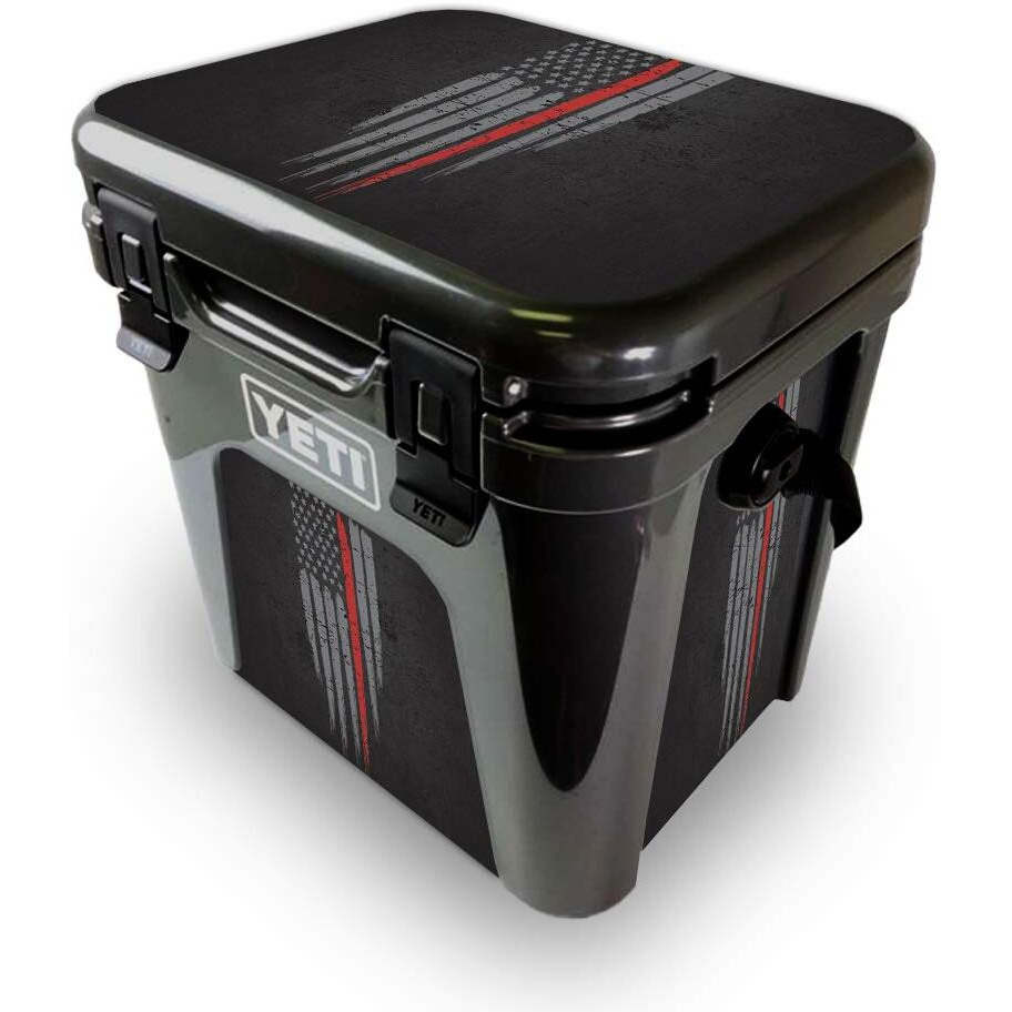 MightySkins YEROAD24-Thin Red Line Skin for Yeti Roadie 24 Hard cooler - Thin Red Line
