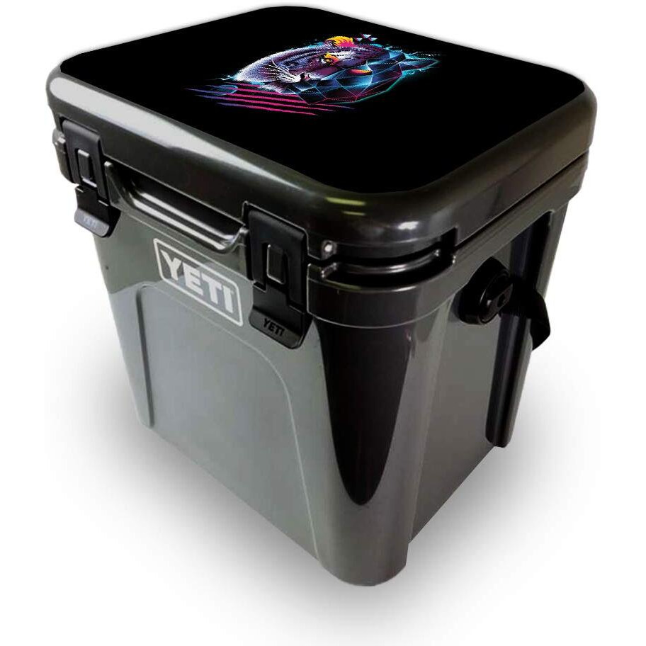 MightySkins YEROA24LID-Tight Tiger Skin for Yeti Roadie 24 Hard cooler Lid - Tight Tiger
