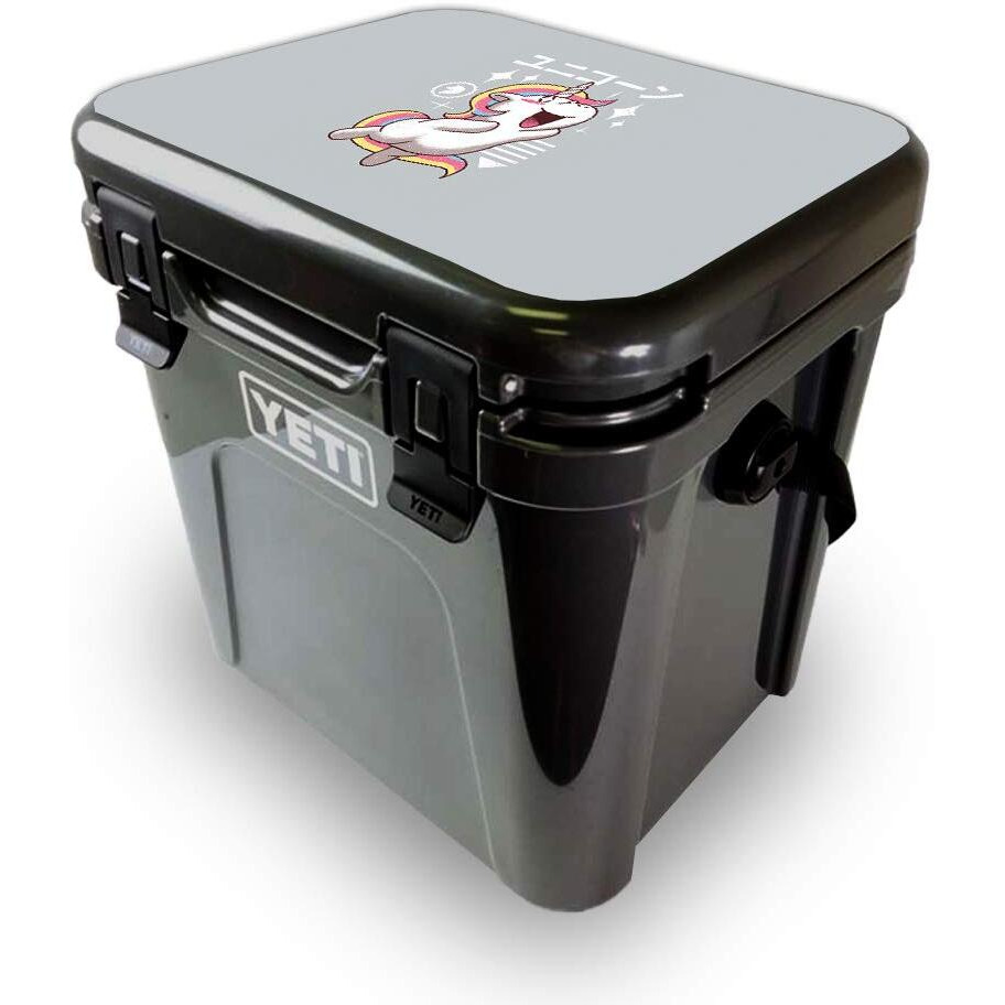 MightySkins YEROA24LID-Unicorn Kawaii Skin for Yeti Roadie 24 Hard cooler Lid - Unicorn Kawaii