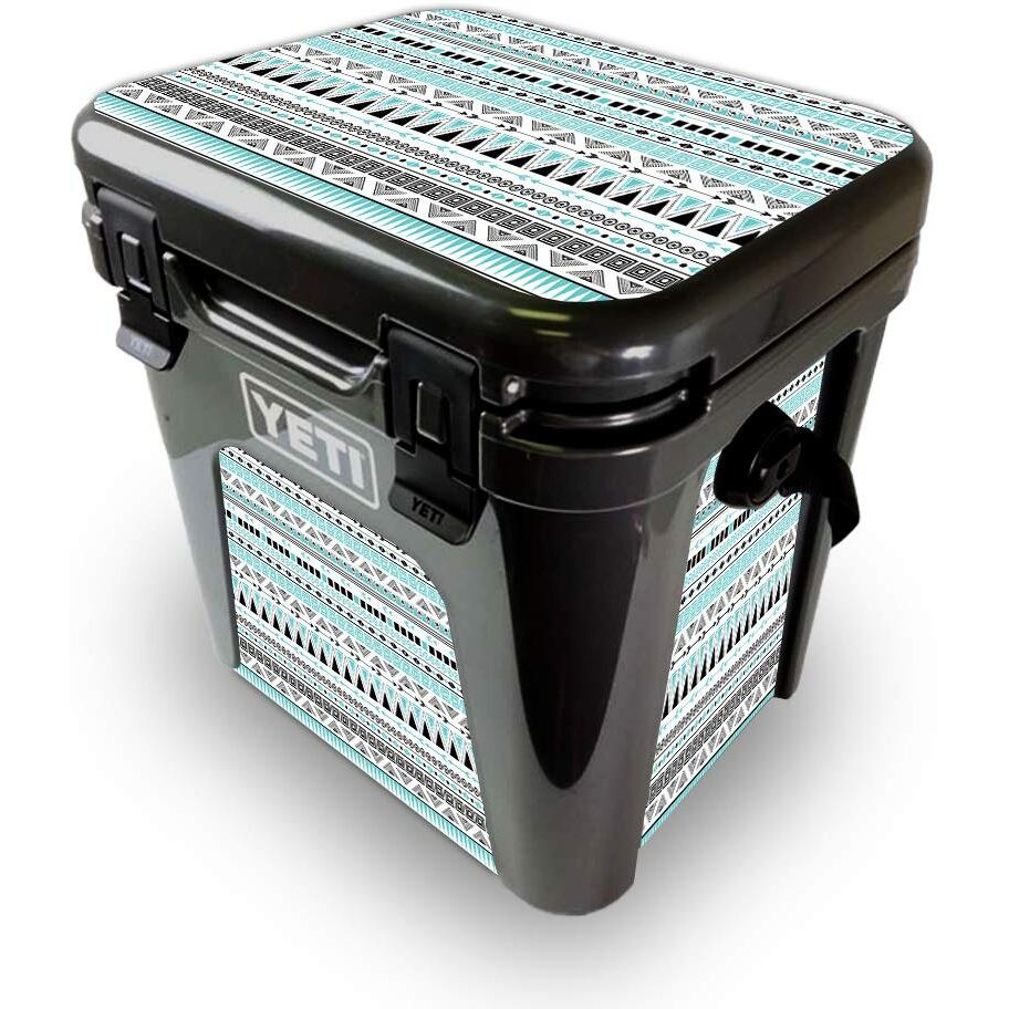 MightySkins YEROAD24-Turquoise Tribal Skin for Yeti Roadie 24 Hard cooler - Turquoise Tribal