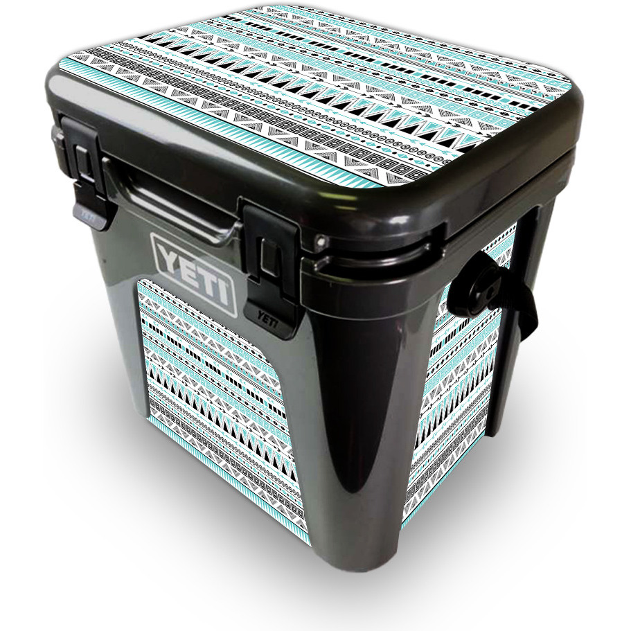 MightySkins YEROAD24-Turquoise Tribal Skin for Yeti Roadie 24 Hard cooler - Turquoise Tribal