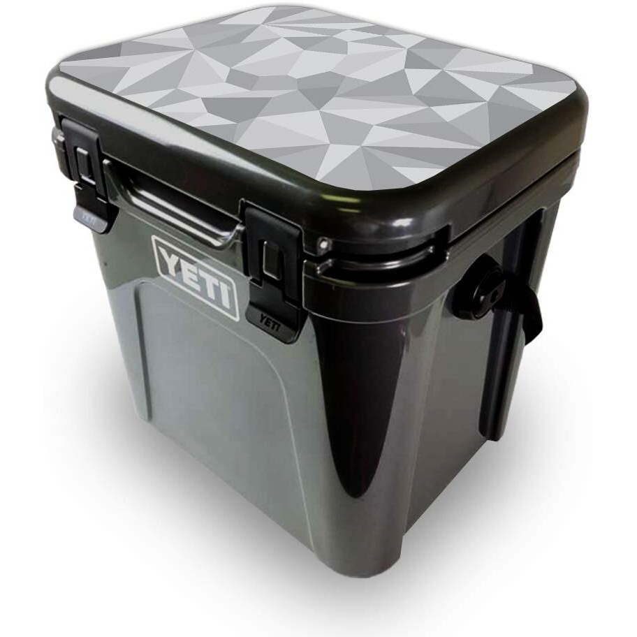 MightySkins YEROA24LID-gray Polygon Skin for Yeti Roadie 24 Hard cooler Lid - gray Polygon