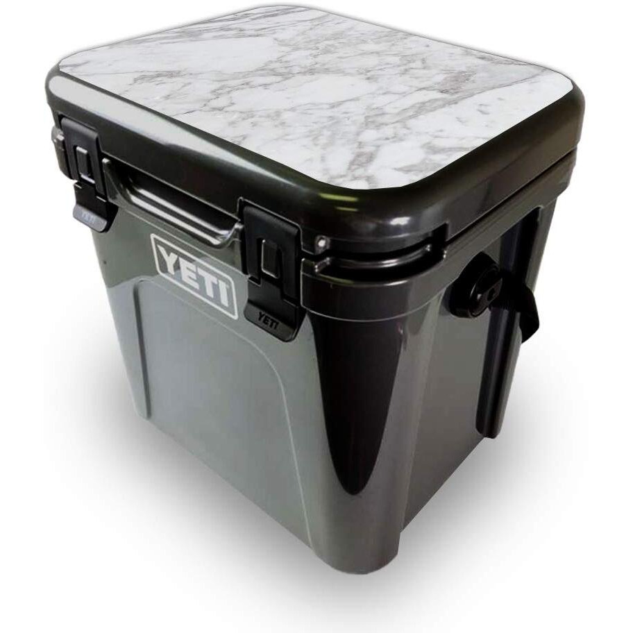 MightySkins YEROA24LID-Frost Marble Skin for Yeti Roadie 24 Hard cooler Lid - Frost Marble