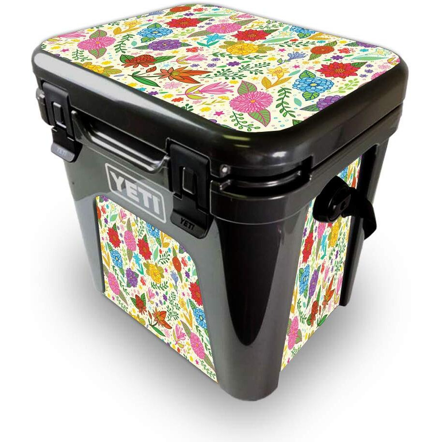 MightySkins YEROAD24-Flower garden Skin for Yeti Roadie 24 Hard cooler - Flower garden