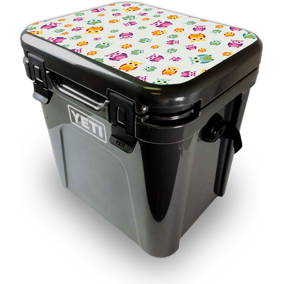MightySkins YEROA24LID-Owls Skin for Yeti Roadie 24 Hard cooler Lid - Owls