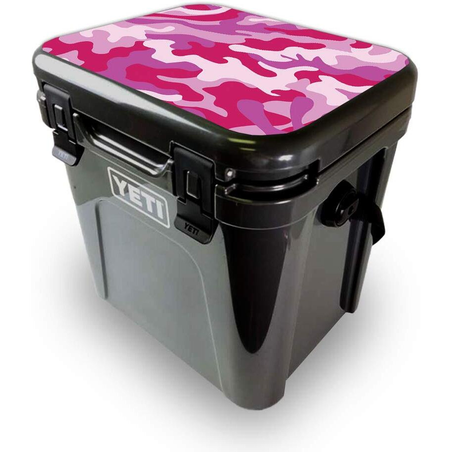MightySkins YEROA24LID-Pink camo Skin for Yeti Roadie 24 Hard cooler Lid - Pink camo