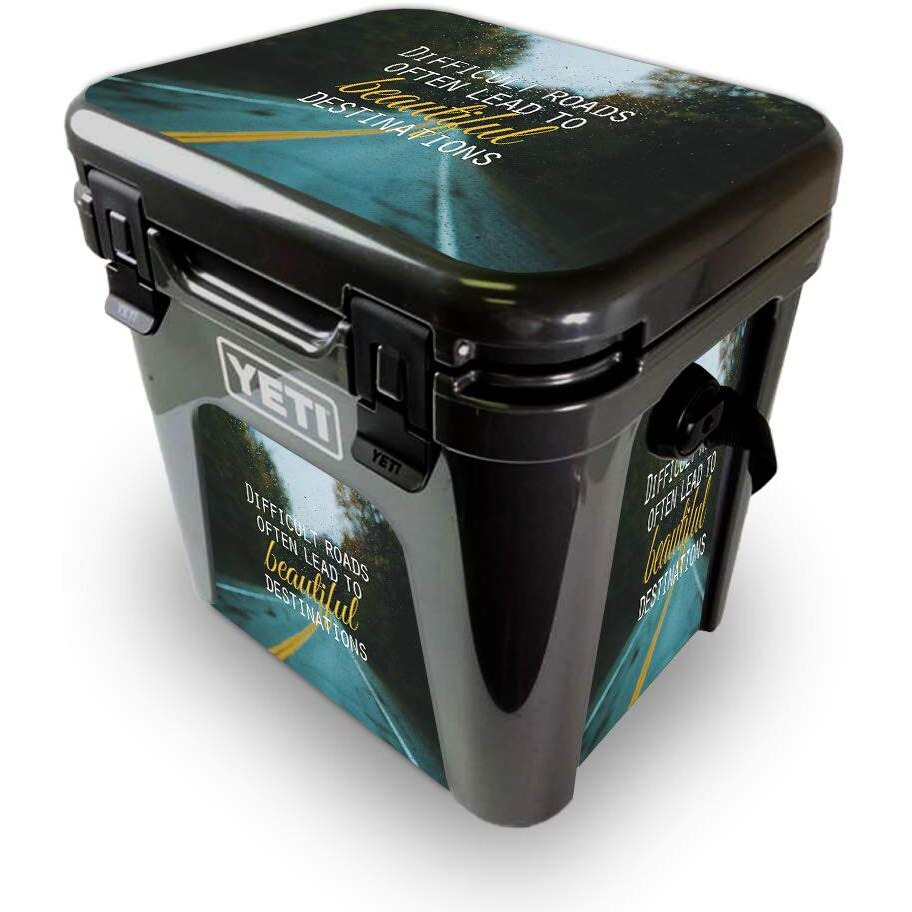 MightySkins YEROAD24-Difficult Roads Skin for Yeti Roadie 24 Hard cooler - Difficult Roads