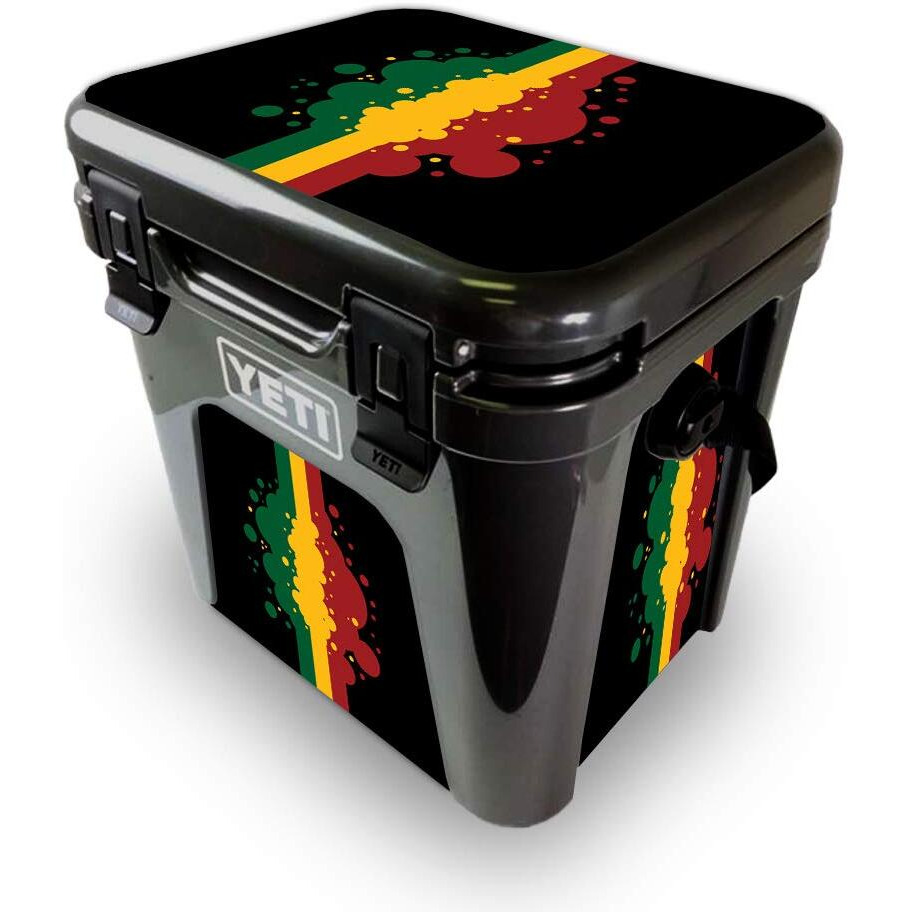 MightySkins YEROAD24-Rasta Flag Skin for Yeti Roadie 24 Hard cooler - Rasta Flag