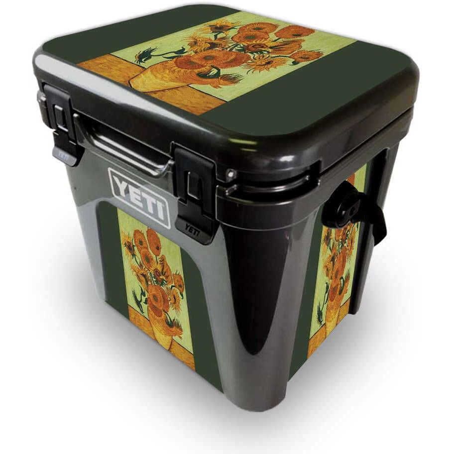 MightySkins YEROAD24-Van gogh Sunflowers Skin for Yeti Roadie 24 Hard cooler - Van gogh Sunflowers