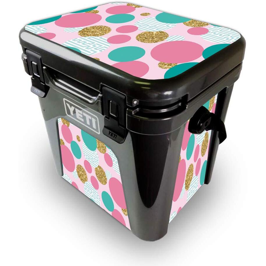 MightySkins YEROAD24-golden Bubbles Skin for Yeti Roadie 24 Hard cooler - golden Bubbles