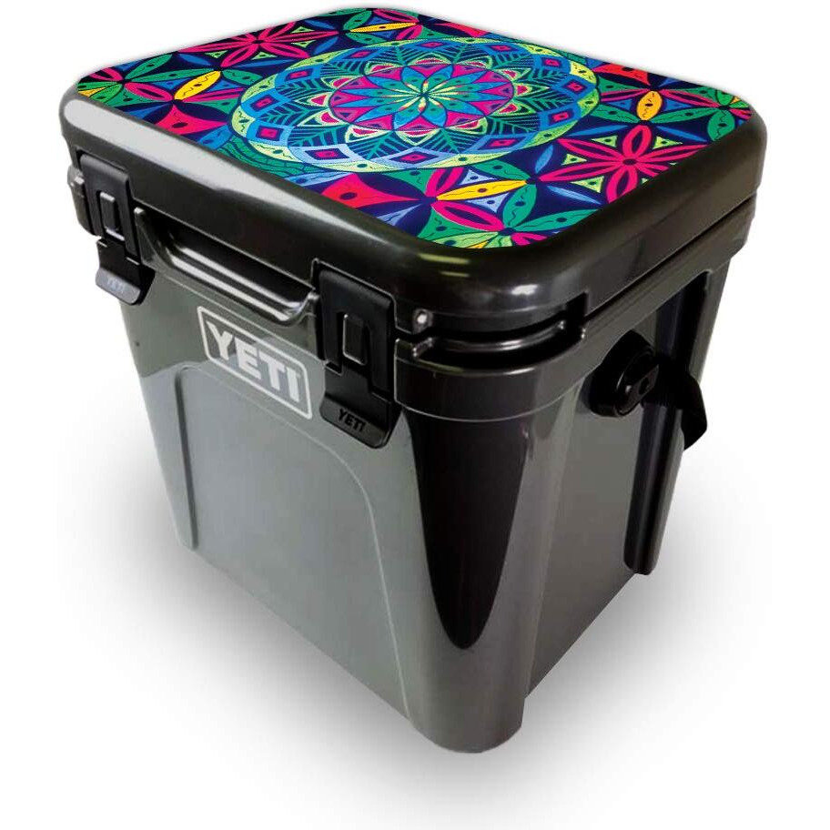MightySkins YEROA24LID-geo garden Skin for Yeti Roadie 24 Hard cooler Lid - geo garden
