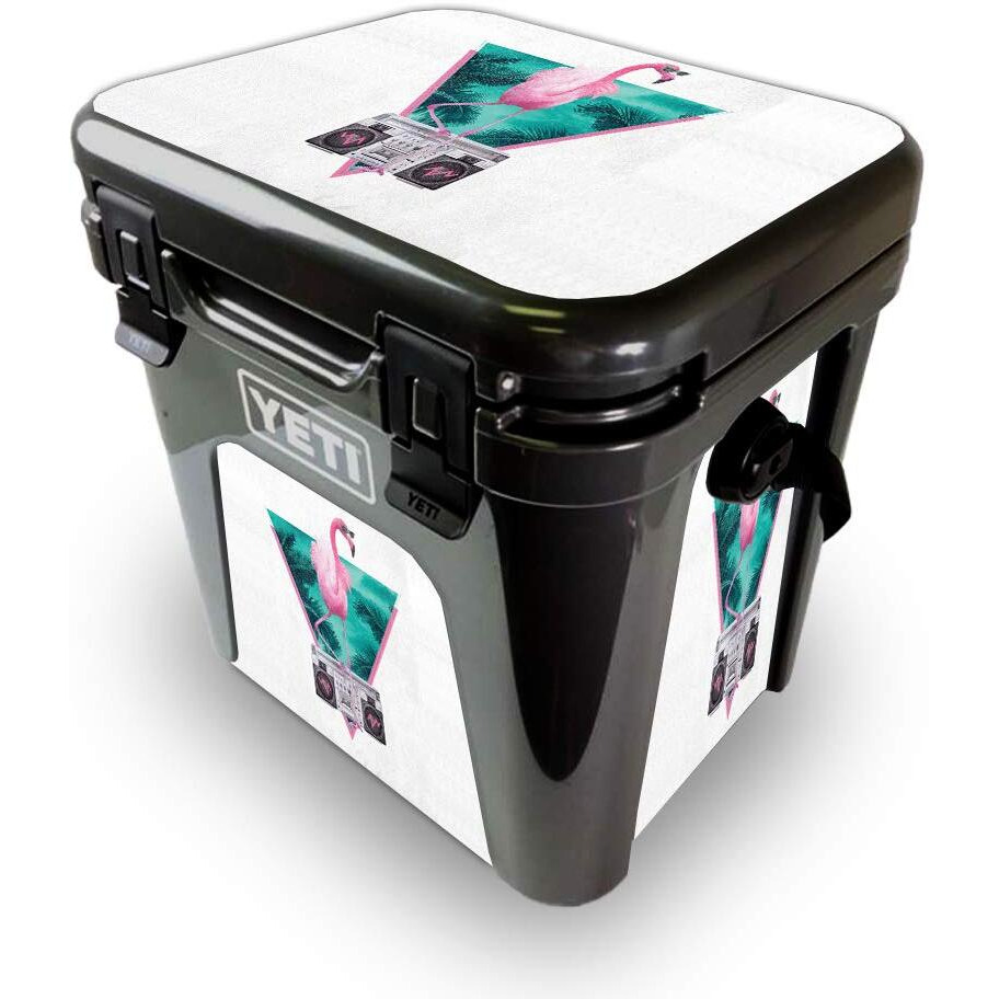 MightySkins YEROAD24-Miami Flamingo Skin for Yeti Roadie 24 Hard cooler - Miami Flamingo