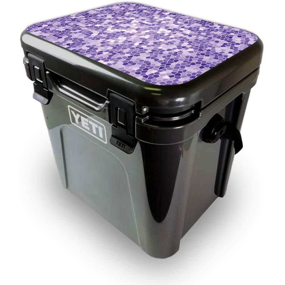 MightySkins YEROA24LID-Stained glass Skin for Yeti Roadie 24 Hard cooler Lid - Stained glass