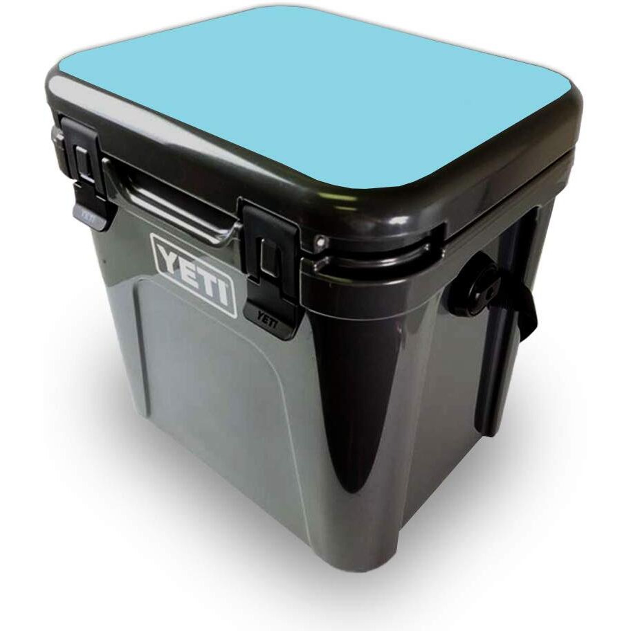 MightySkins YEROA24LID-Solid Baby Blue Skin for Yeti Roadie 24 Hard cooler Lid - Solid Baby Blue