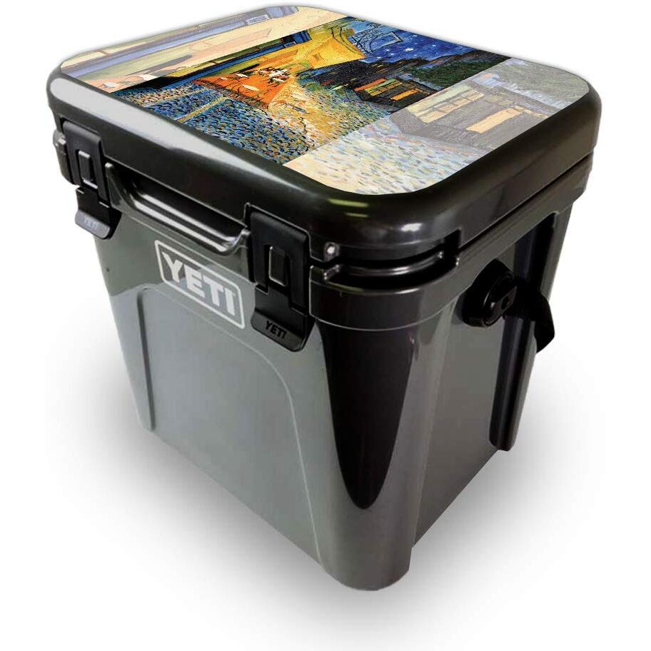 MightySkins YEROA24LID-cafe Terrace At Night Skin for Yeti Roadie 24 Hard cooler Lid - cafe Terrace At Night