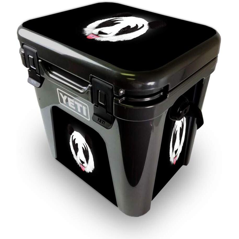 MightySkins YEROAD24-Rock N Roll Panda Skin for Yeti Roadie 24 Hard cooler - Rock N Roll Panda
