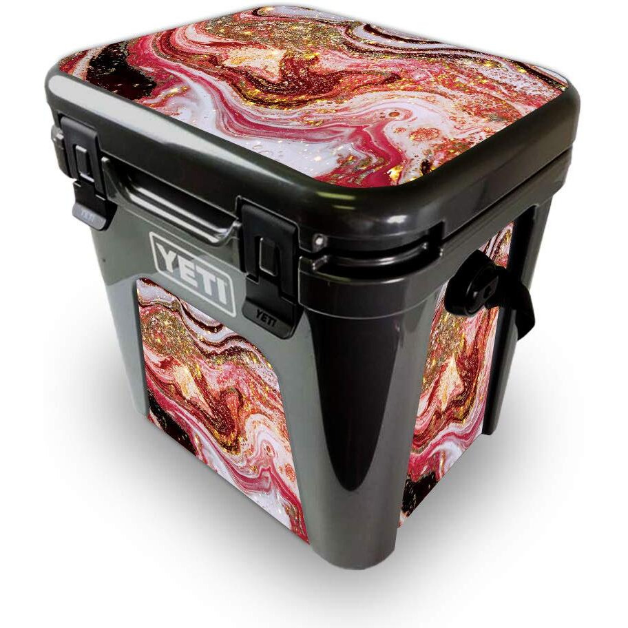 MightySkins YEROAD24-Dark Rose gem Skin for Yeti Roadie 24 Hard cooler - Dark Rose gem