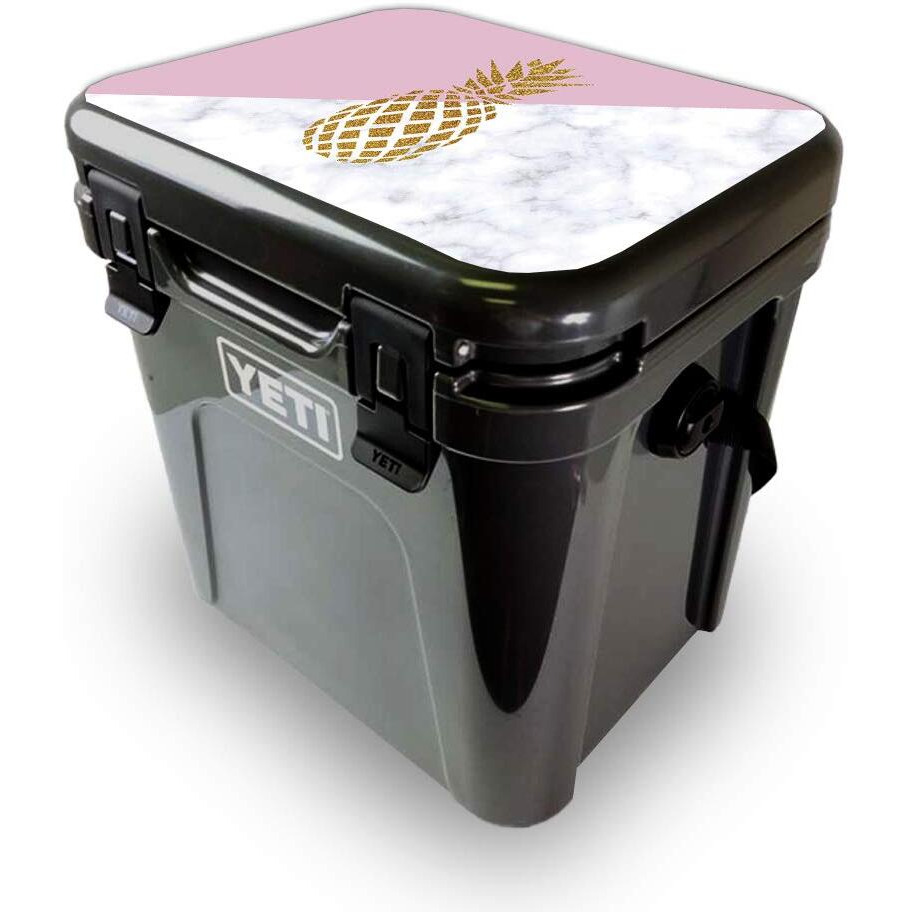 MightySkins YEROA24LID-Pretty Pineapple Skin for Yeti Roadie 24 Hard cooler Lid - Pretty Pineapple