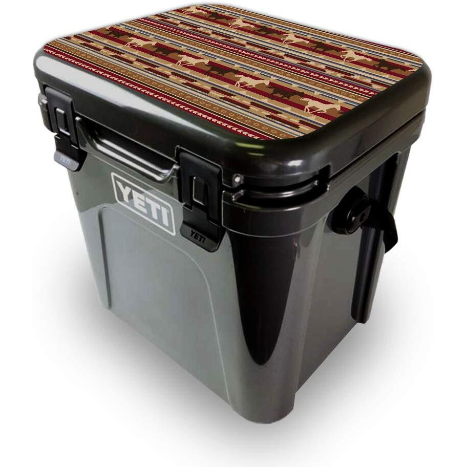 MightySkins YEROA24LID-Western Horses Skin for Yeti Roadie 24 Hard cooler Lid - Western Horses