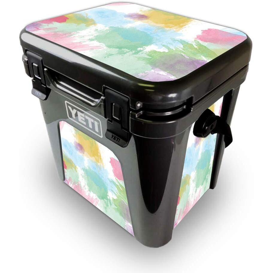 MightySkins YEROAD24-Watercolor White Skin for Yeti Roadie 24 Hard cooler - Watercolor White