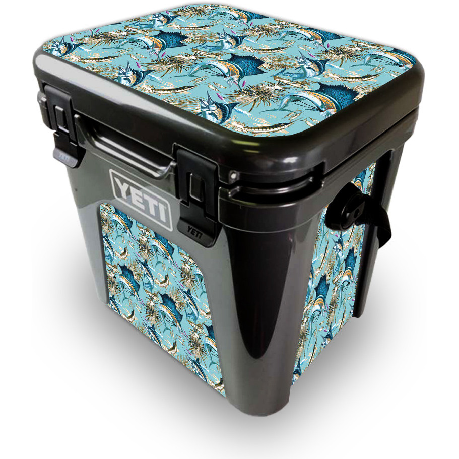 MightySkins YEROAD24-Island Fish Skin for Yeti Roadie 24 Hard cooler - Island Fish
