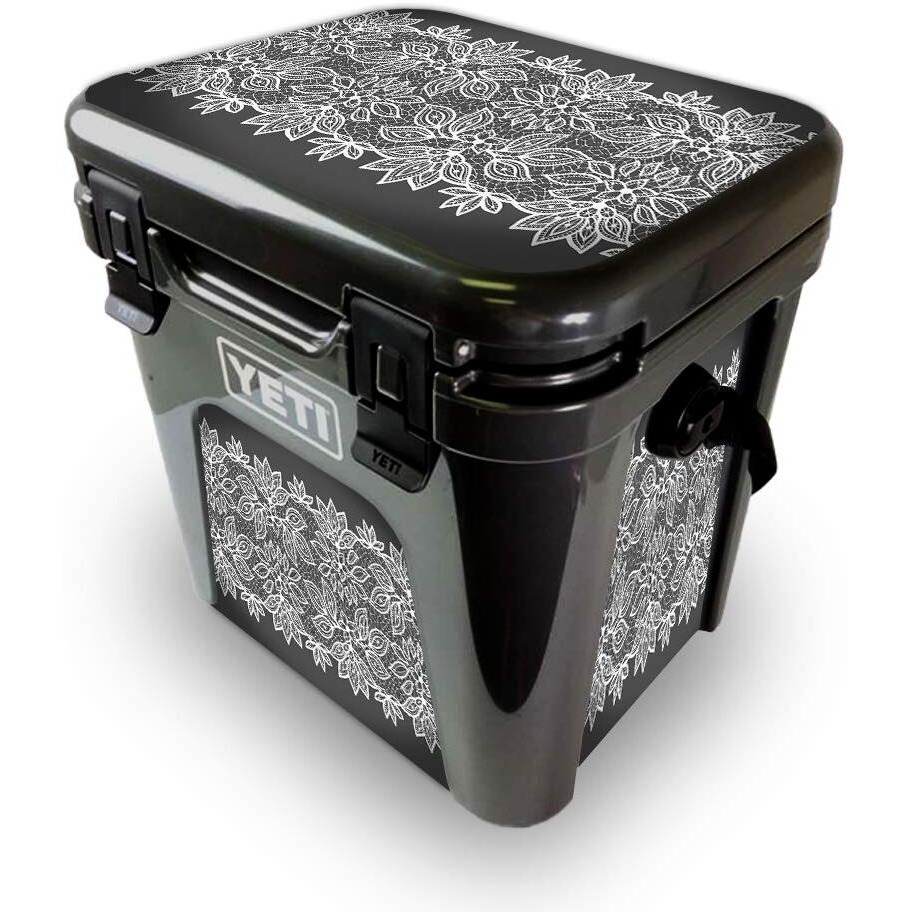 MightySkins YEROAD24-Floral Lace Skin for Yeti Roadie 24 Hard cooler - Floral Lace