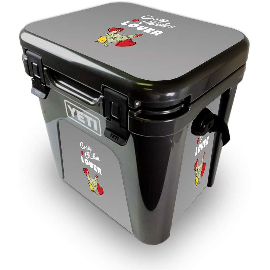 MightySkins YEROAD24-crazy chicken Lover Skin for Yeti Roadie 24 Hard cooler - crazy chicken Lover