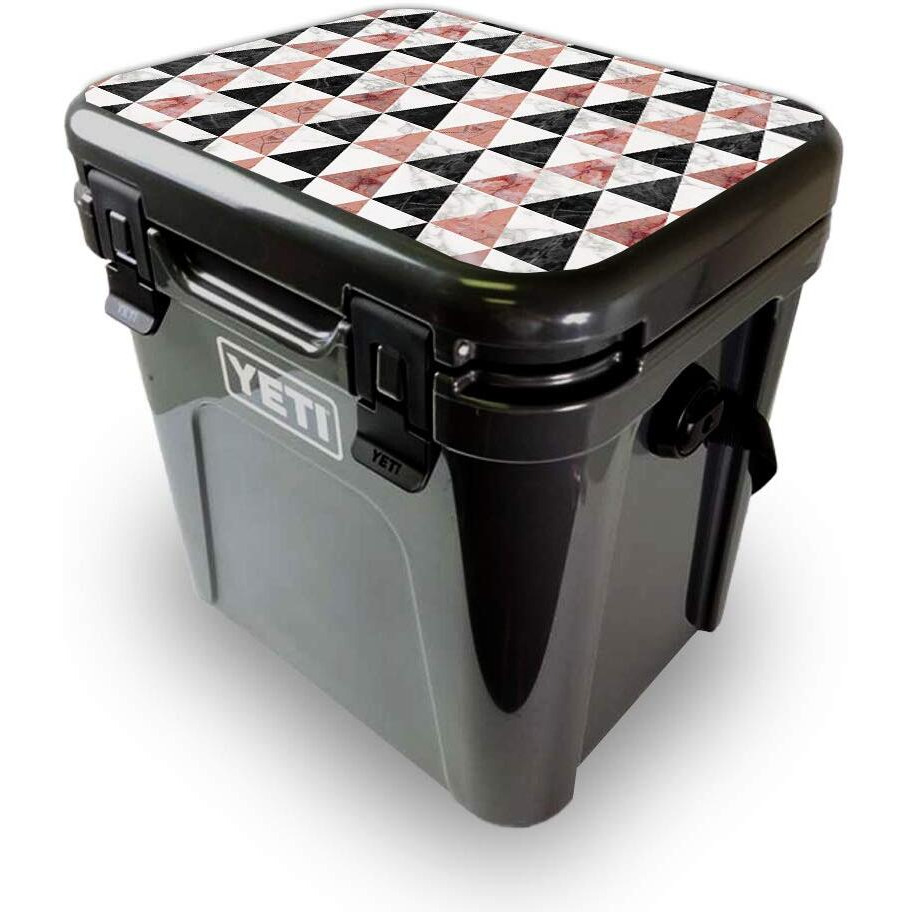 MightySkins YEROA24LID-Marble Pyramids Skin for Yeti Roadie 24 Hard cooler Lid - Marble Pyramids