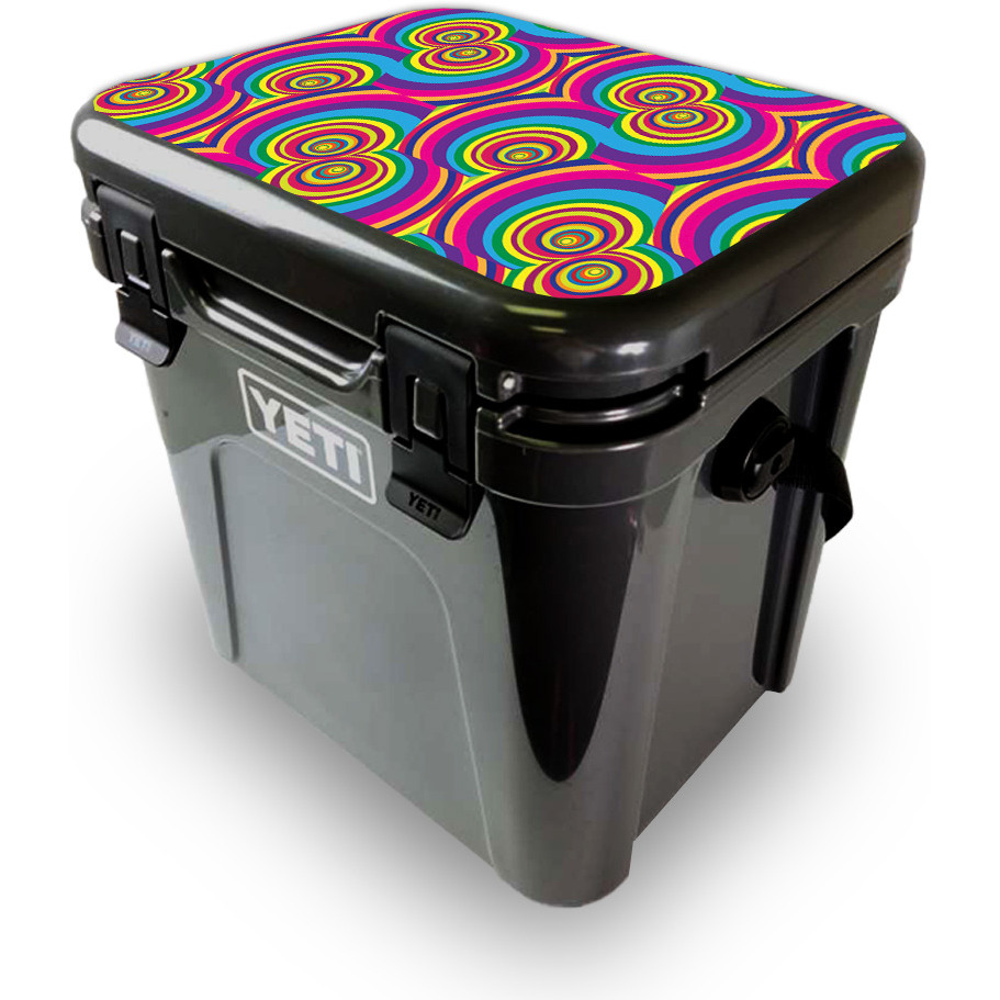 MightySkins YEROA24LID-groovy 60s Skin for Yeti Roadie 24 Hard cooler Lid - groovy 60s