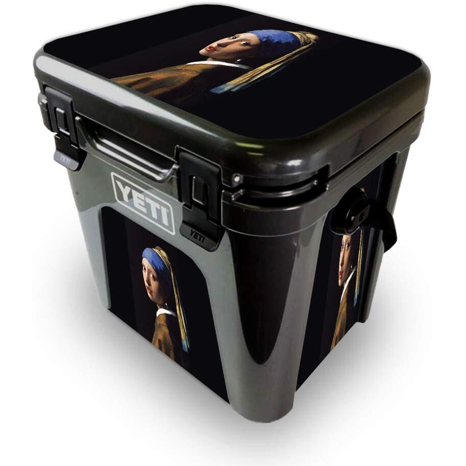 MightySkins YEROAD24-girl With Pearl Earring Skin for Yeti Roadie 24 Hard cooler - girl with Pearl Earring