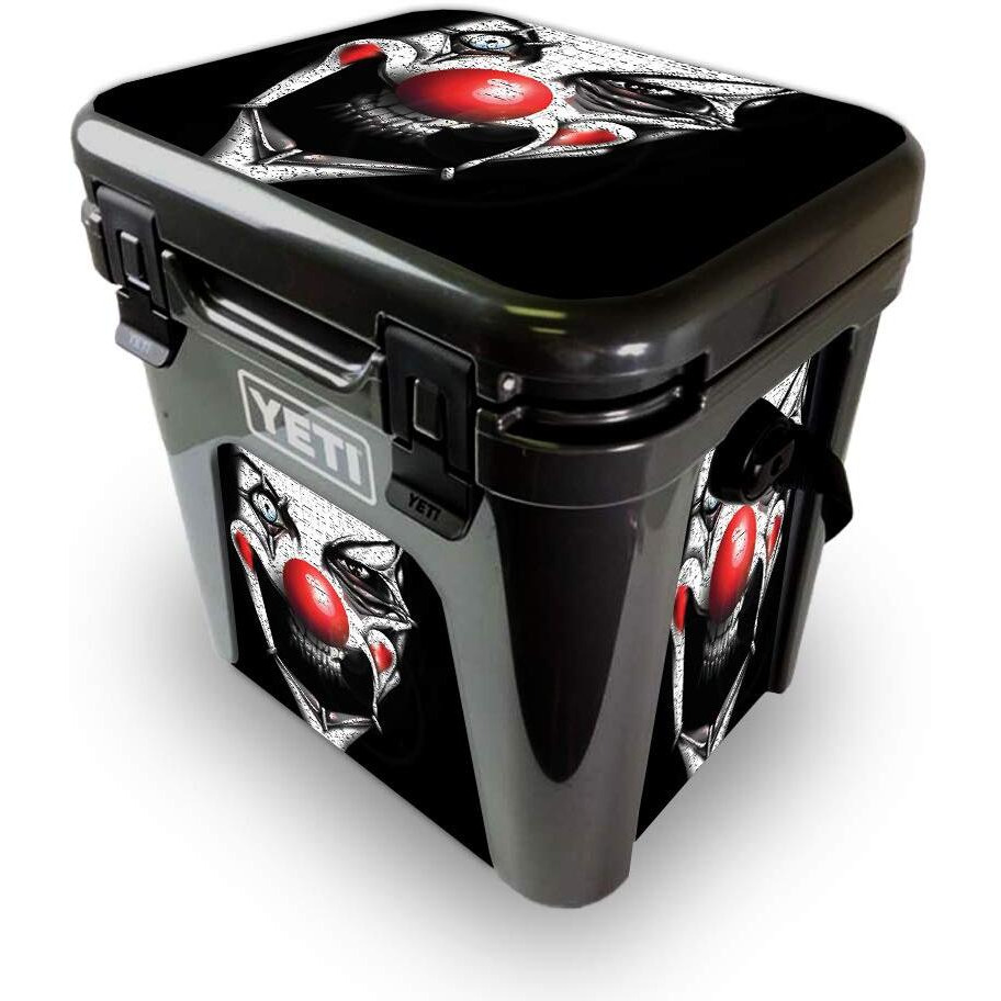 MightySkins YEROAD24-Evil clown Skin for Yeti Roadie 24 Hard cooler - Evil clown