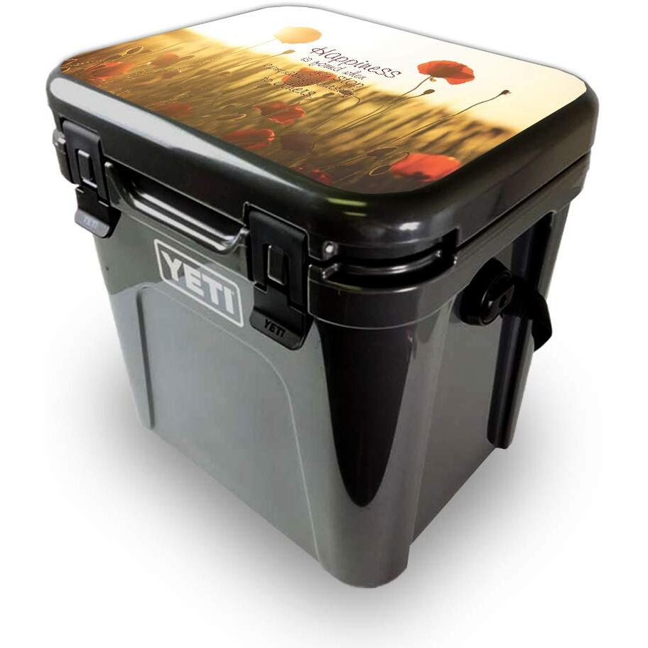 MightySkins YEROA24LID-Be Happy Skin for Yeti Roadie 24 Hard cooler Lid - Be Happy