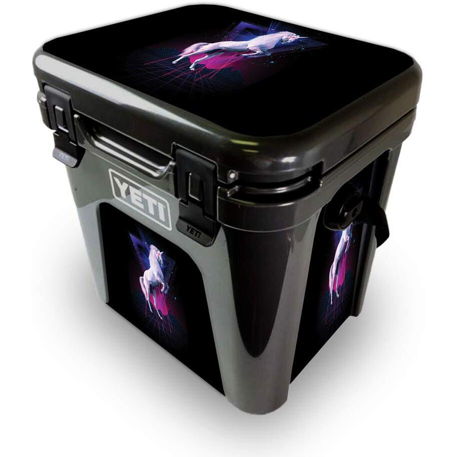 MightySkins YEROAD24-Unicorn Rave Skin for Yeti Roadie 24 Hard cooler - Unicorn Rave
