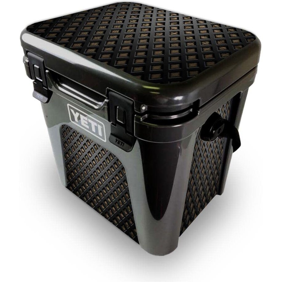 MightySkins YEROAD24-Black Wall Skin for Yeti Roadie 24 Hard cooler - Black Wall