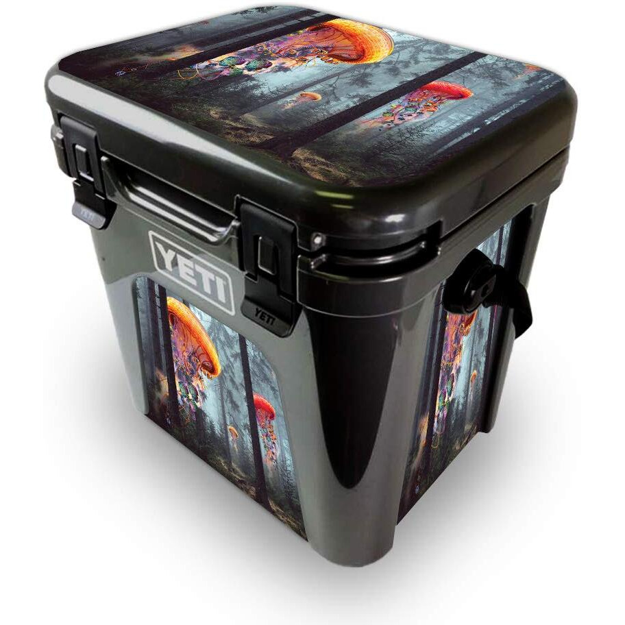 MightySkins YEROAD24-Electric Jellyfish Skin for Yeti Roadie 24 Hard cooler - Electric Jellyfish