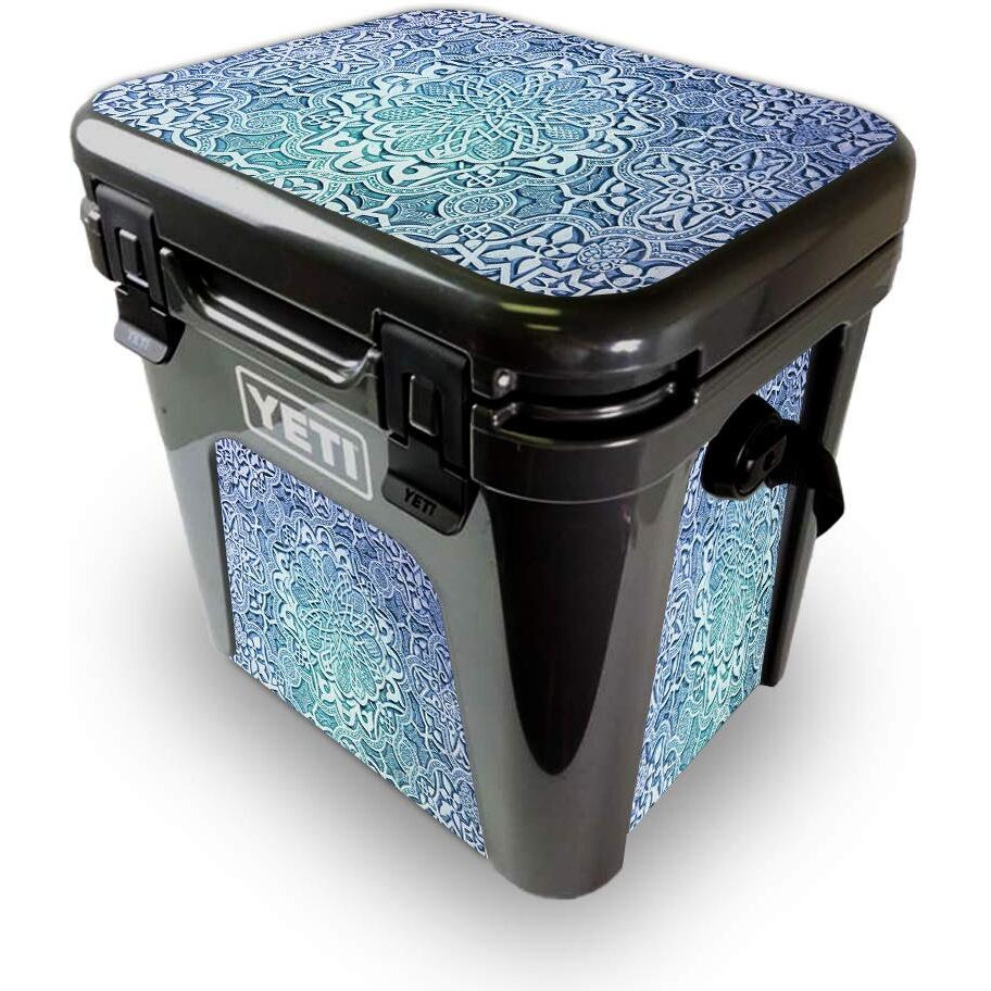 MightySkins YEROAD24-carved Blue Skin for Yeti Roadie 24 Hard cooler - carved Blue