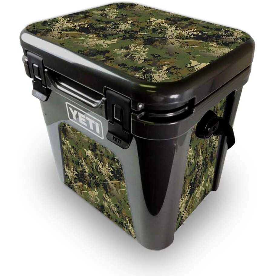 MightySkins YEROAD24-Viper Woodland Skin for Yeti Roadie 24 Hard cooler - Viper Woodland