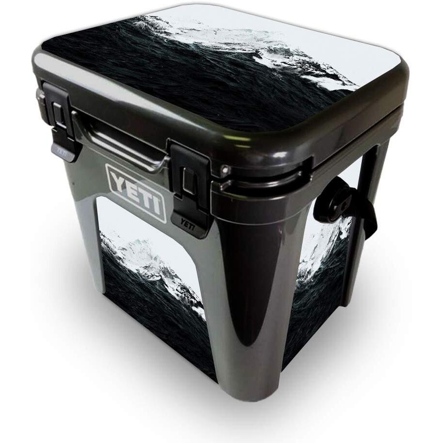 MightySkins YEROAD24-Mountain Waves Skin for Yeti Roadie 24 Hard cooler - Mountain Waves