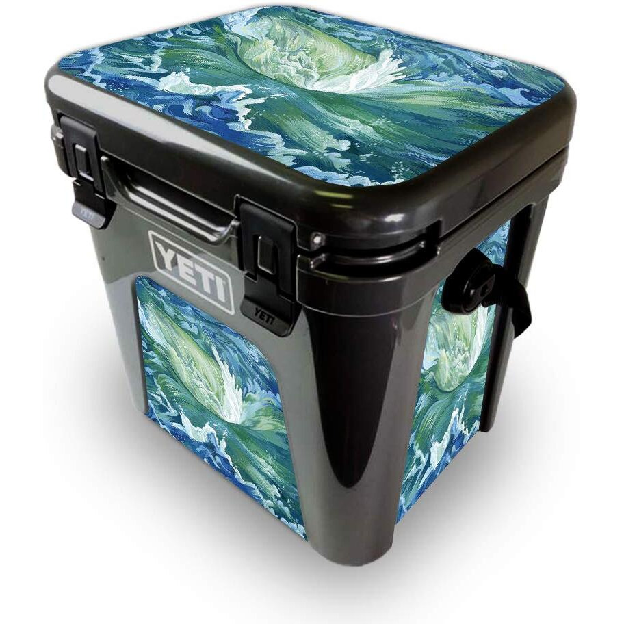 MightySkins YEROAD24-cyclone Wave Skin for Yeti Roadie 24 Hard cooler - cyclone Wave