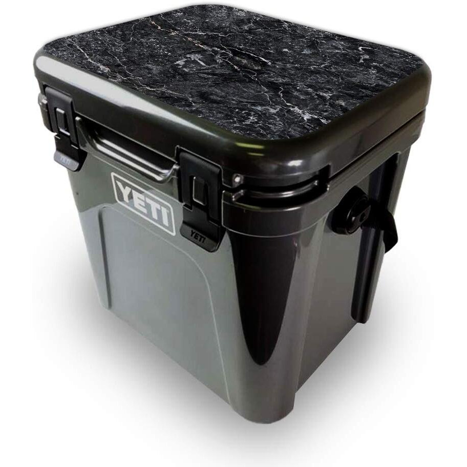 MightySkins YEROA24LID-Onyx Marble Skin for Yeti Roadie 24 Hard cooler Lid - Onyx Marble
