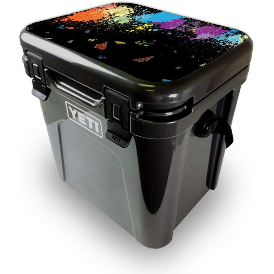 MightySkins YEROA24LID-Splatter Skin for Yeti Roadie 24 Hard cooler Lid - Splatter