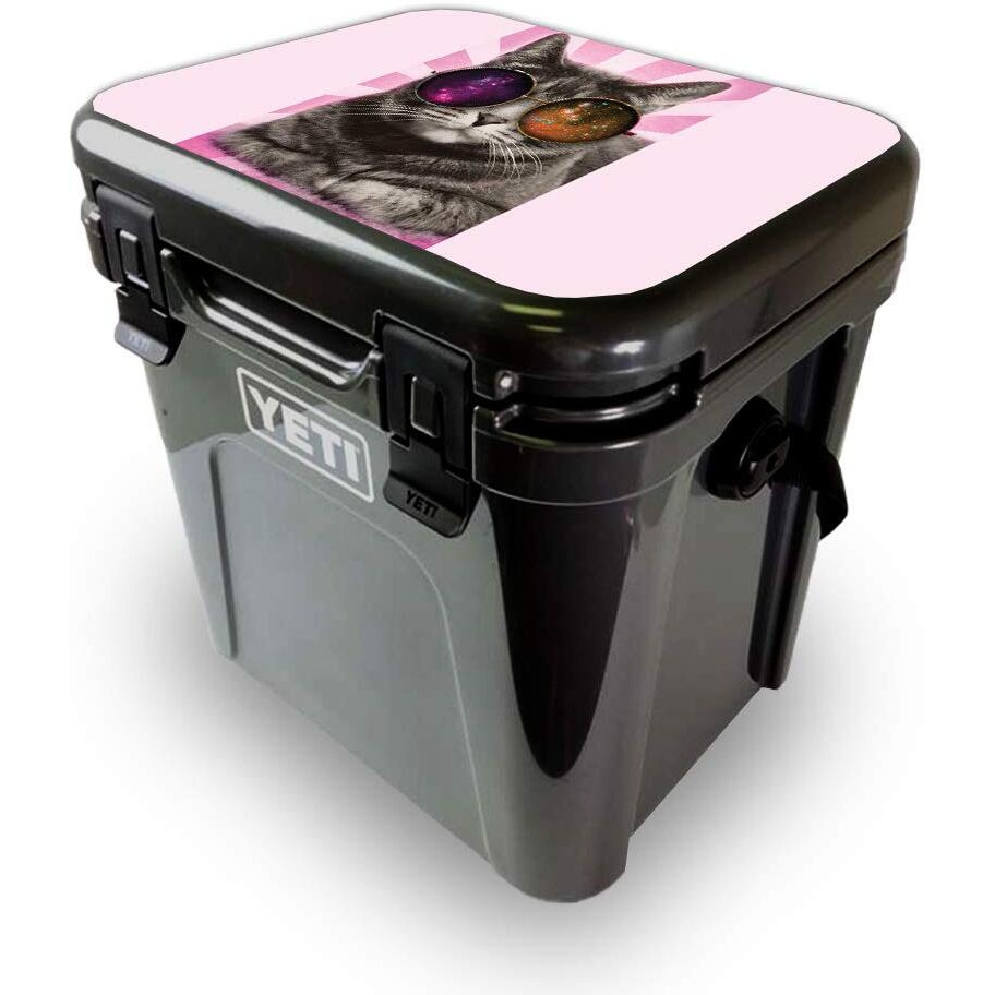 MightySkins YEROA24LID-galaxy cat Skin for Yeti Roadie 24 Hard cooler Lid - galaxy cat