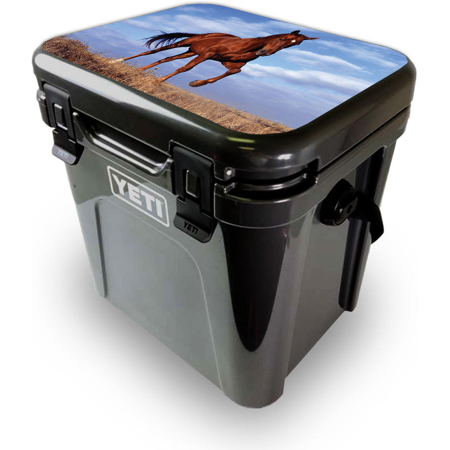 MightySkins YEROA24LID-Horse Skin for Yeti Roadie 24 Hard cooler Lid - Horse