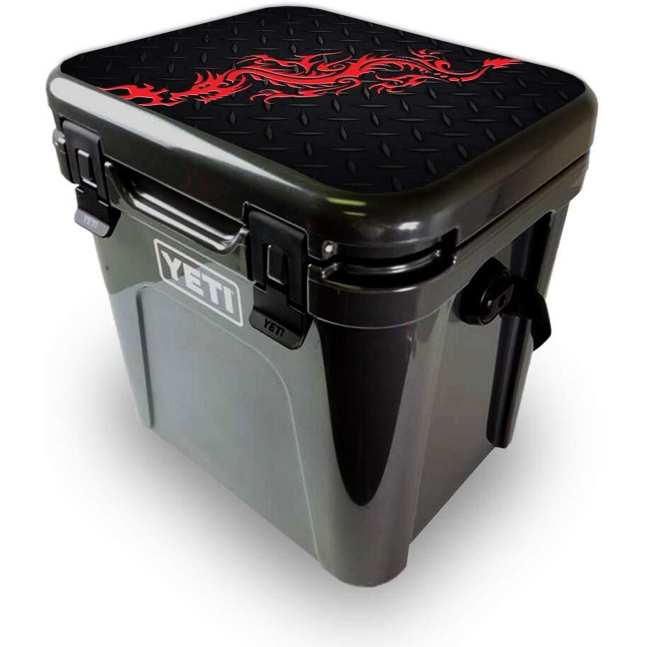 MightySkins YEROA24LID-Red Dragon Skin for Yeti Roadie 24 Hard cooler Lid - Red Dragon