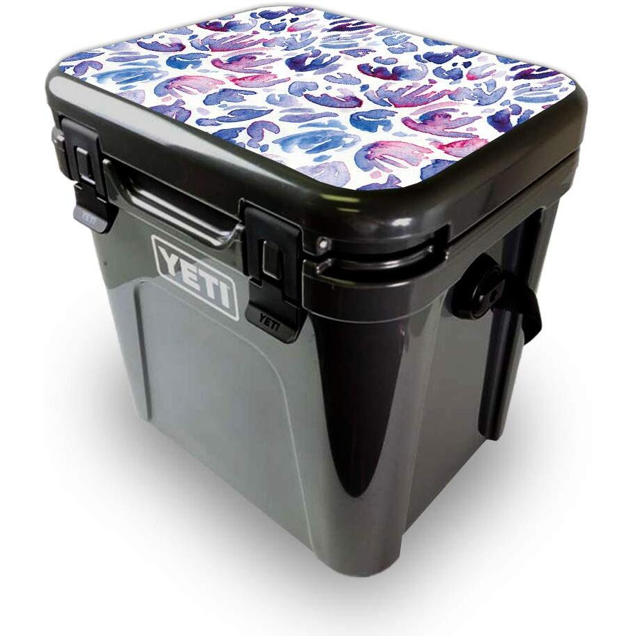 MightySkins YEROA24LID-Blue Petals Skin for Yeti Roadie 24 Hard cooler Lid - Blue Petals