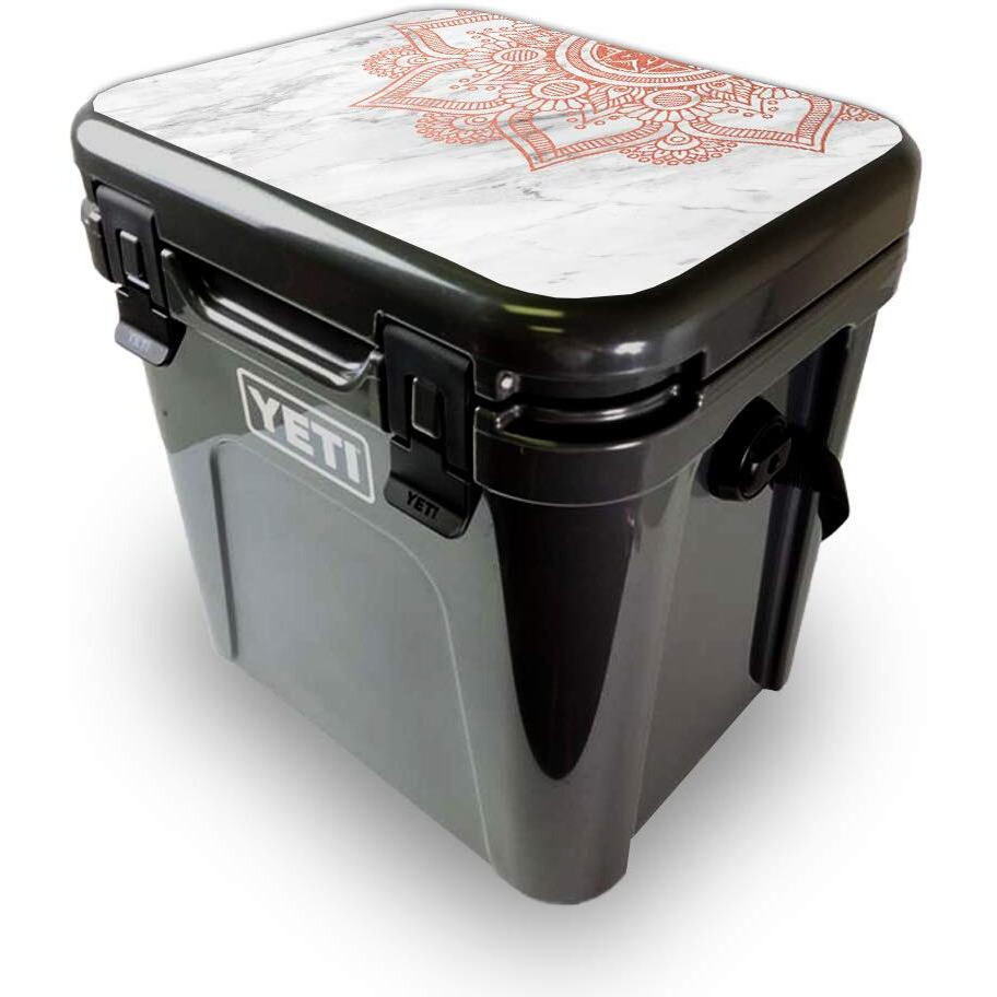 MightySkins YEROA24LID-Rosette Mandala Skin for Yeti Roadie 24 Hard cooler Lid - Rosette Mandala