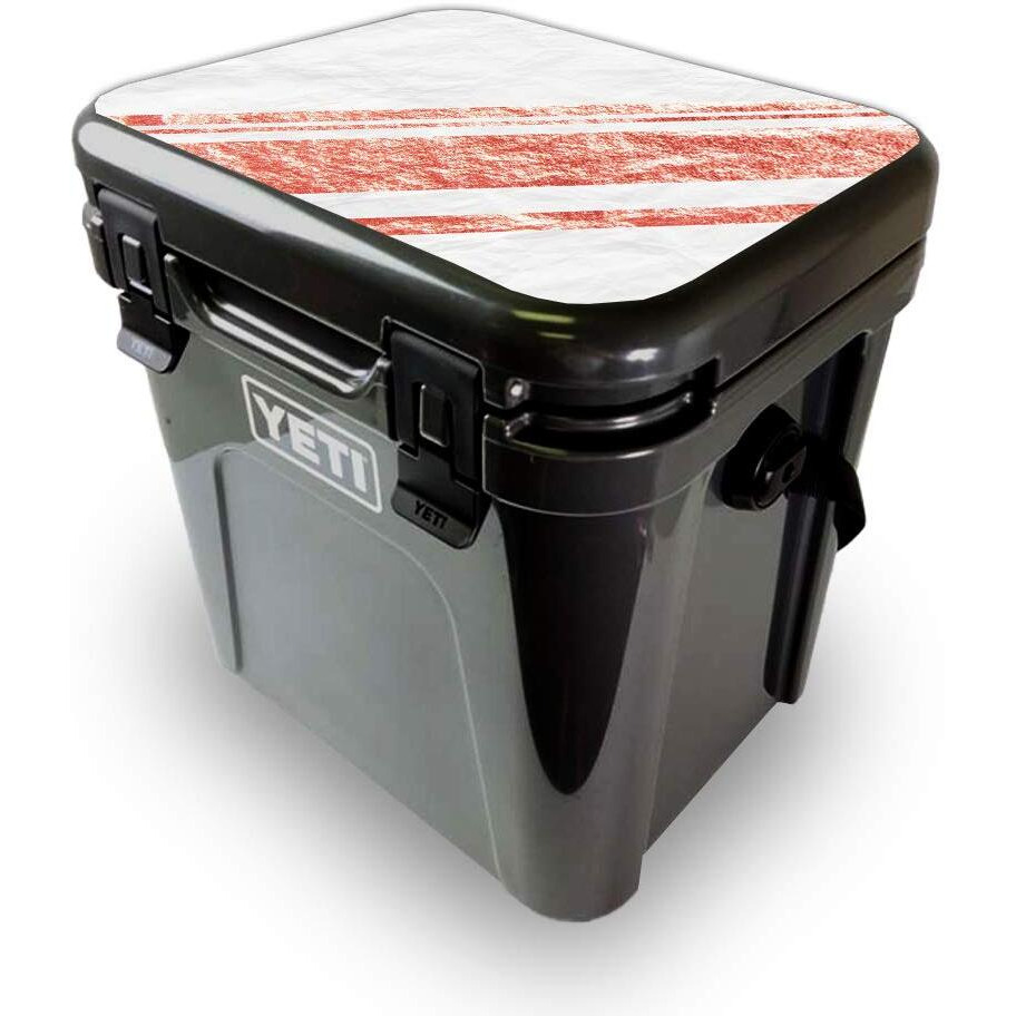 MightySkins YEROA24LID-crumpled Rose gold Skin for Yeti Roadie 24 Hard cooler Lid - crumpled Rose gold