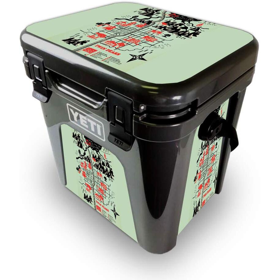 MightySkins YEROAD24-Twin Peaks Map Skin for Yeti Roadie 24 Hard cooler - Twin Peaks Map