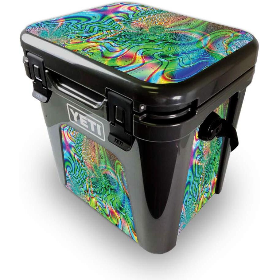 MightySkins YEROAD24-Psychedelic Skin for Yeti Roadie 24 Hard cooler - Psychedelic
